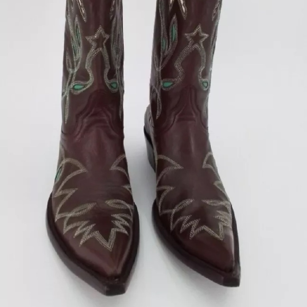 Rare NIB old gringo atlantic boots tourqoise and bone inlaid boots RTL $595 7.5 - Picture 5 of 8